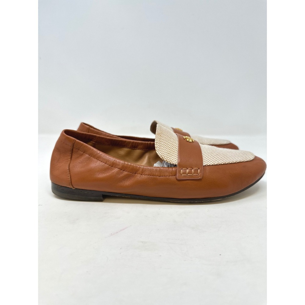 Tory Burch Ballet Loafer Brown Leather 7 - Picture 6 of 8